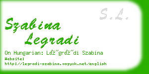 szabina legradi business card